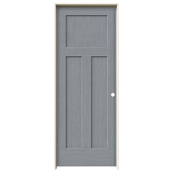 JELD-WEN 30 in. x 80 in. Craftsman Stone Stain Left-Hand Solid Core Molded Composite MDF Single Prehung Interior Door