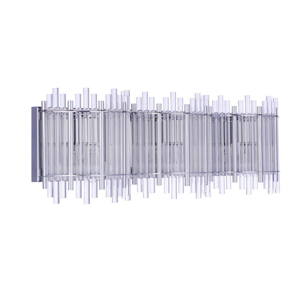 Reveal 26 in. 3-Light Chrome Finish Vanity-Light with Clear Acrylic Shade price history on PriceWatchPro