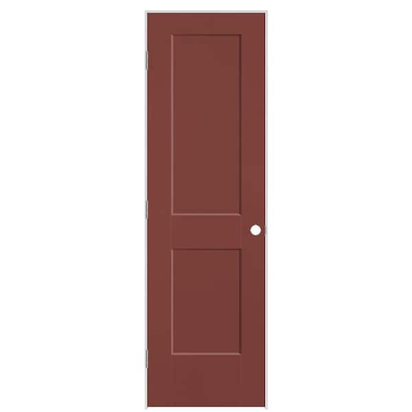 Masonite 24 in. x 80 in. 2-Panel Logan Right-Hand Solid Core Red Bluff Molded Composite Single Prehung Interior Door