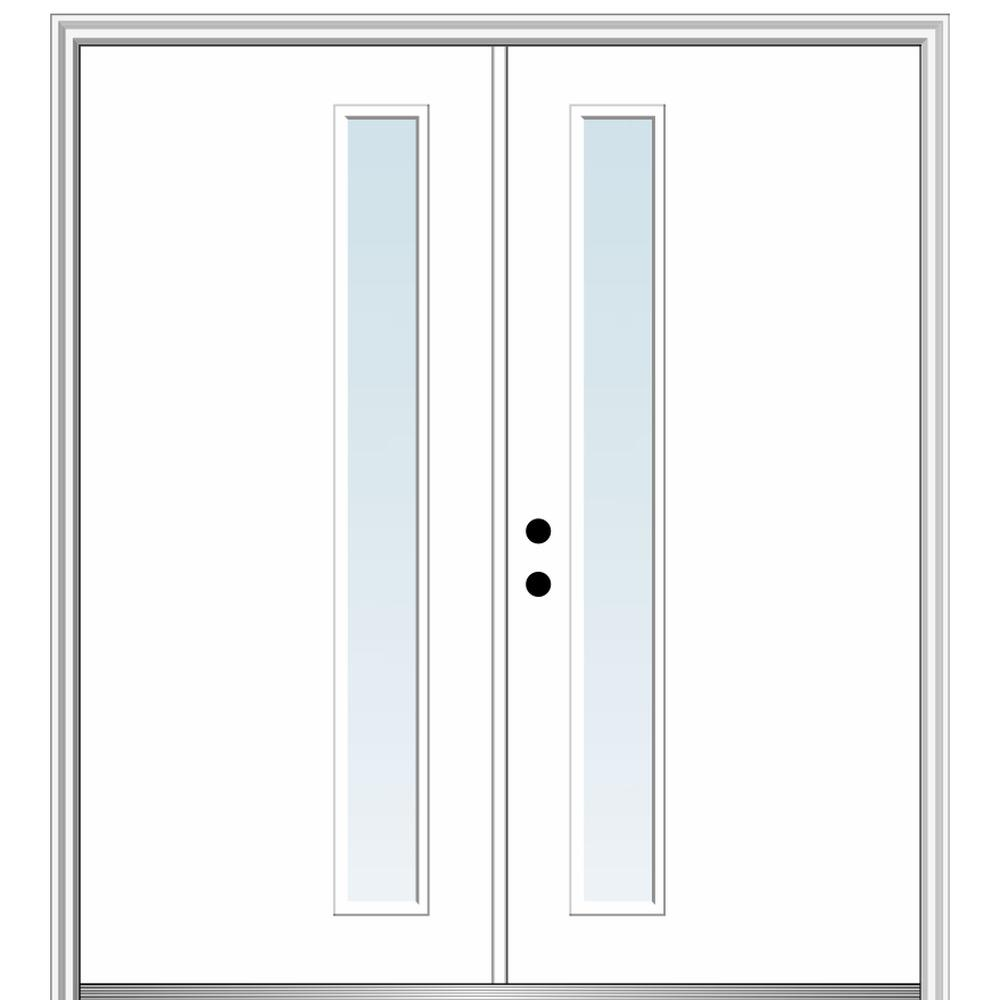 Viola 60 in. x 80 in. Right-Hand Inswing 1-Lite Clear Low-E Primed Fiberglass Prehung Front Door on 6-9/16 in. Frame price history on PriceWatchPro