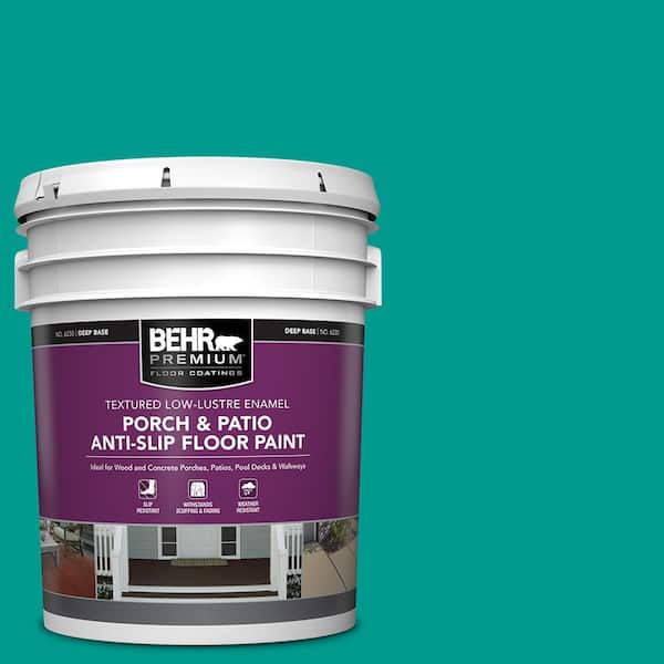 5 gal. #P450-6 Tropics Textured Low-Lustre Enamel Interior/Exterior Porch and Patio Anti-Slip Floor Paint