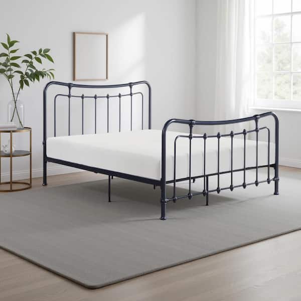 Benjara Ryan Black Metal Frame Full Size Platform Bed