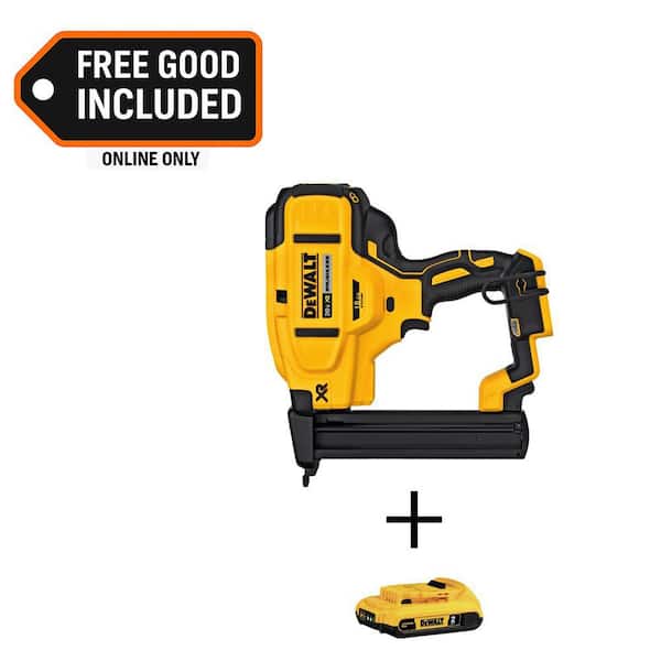 20V MAX XR Lithium-Ion Cordless 18-Gauge Narrow Crown Stapler with 20V MAX Compact Lithium-Ion 2.0Ah Battery Pack