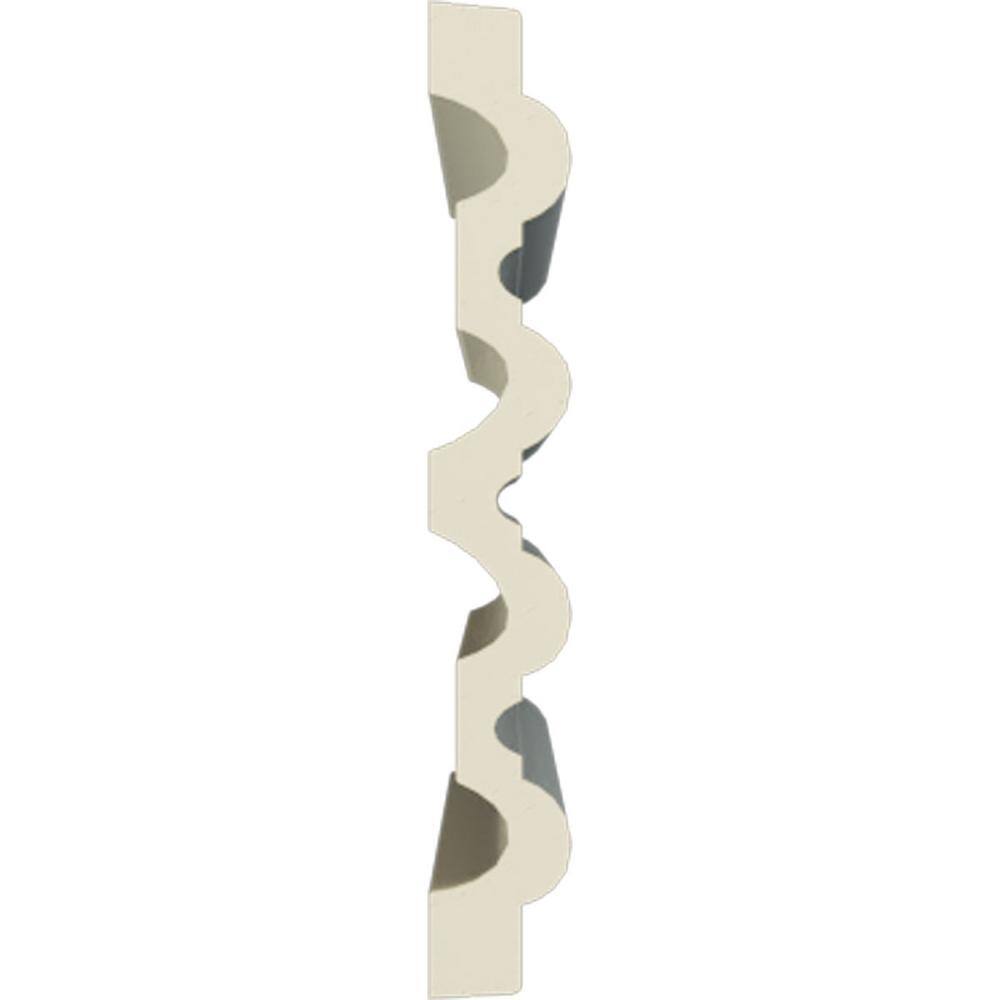 94.5" White Polyurethane Fluted Crown Molding