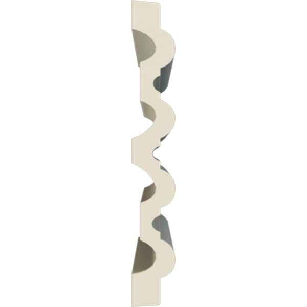 Ekena Millwork 1-1/8 in. x 7-7/8 in. x 94-1/2 in. Primed Polyurethane Fluted Casing