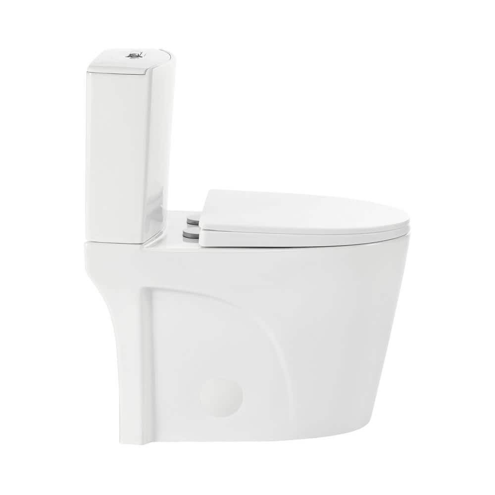 St. Tropez White Elongated Two-Piece Dual-Flush Toilet