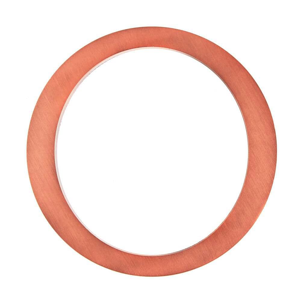 6 in. Antique Copper Aluminum Floating or Flat Modern House Number 0