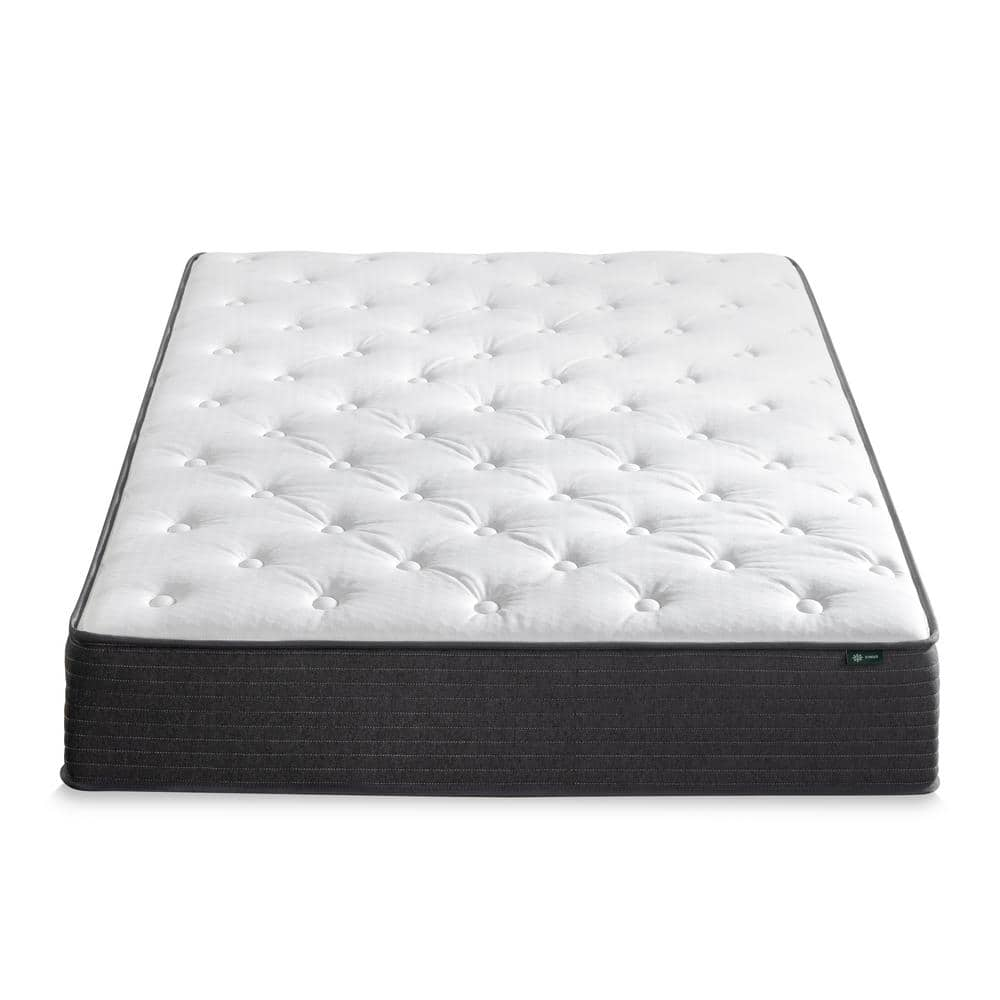 Zinus Comfort Essential 10 in. Medium Hybrid Tight Top King Pocket Spring Mattress, White