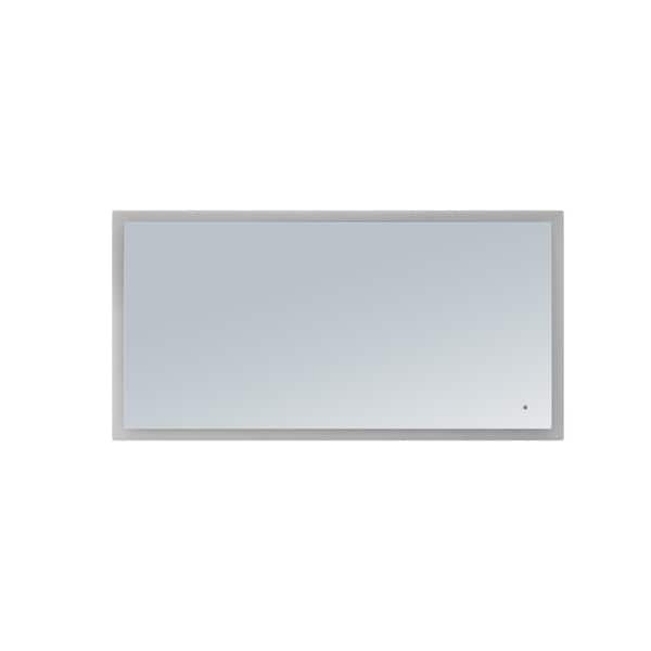 innoci-usa Hera 48 in. W x 24 in. H Frameless Rectangular LED Light Bathroom Vanity Mirror