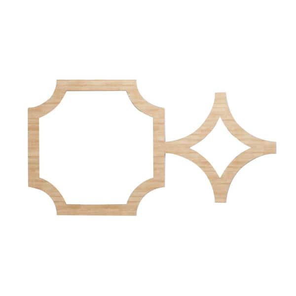 Ekena Millwork 13 3/8 in. x 7 3/8 in. x 1/4 in. Alder Extra Small Anderson Decorative Fretwork Wood Wall Panels (50-Pack)