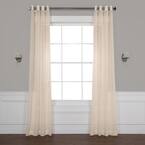 Beige Solid Grommet Sheer Curtain - 50 in. W x 120 in. L