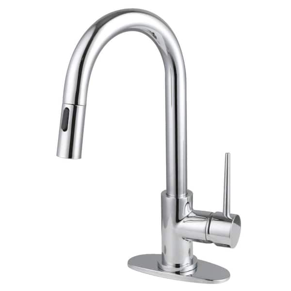 New York 1-Handle Bar Faucet Deckplate Included in Polished Chrome