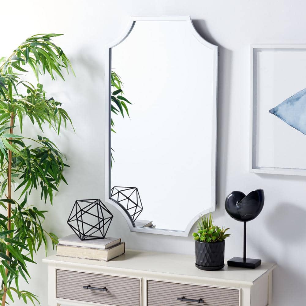 Elenin Silver Scalloped Rectangular Wall Mirror