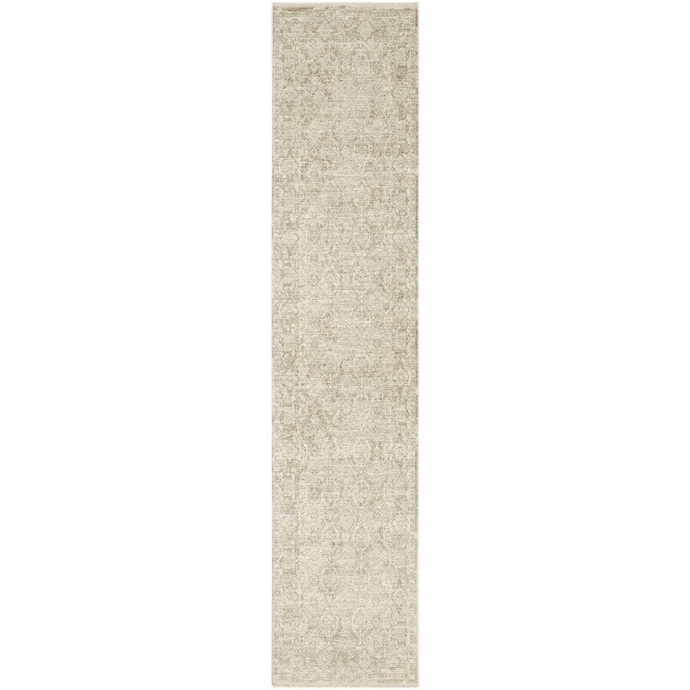 Outlines Ivory Grey 2 ft. x 10 ft. All-over design Traditional Runner Area Rug price history on PriceWatchPro
