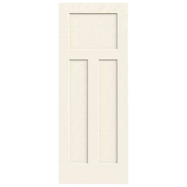 JELD-WEN 32 in. x 80 in. Craftsman Vanilla Painted Smooth Molded Composite MDF Interior Door Slab