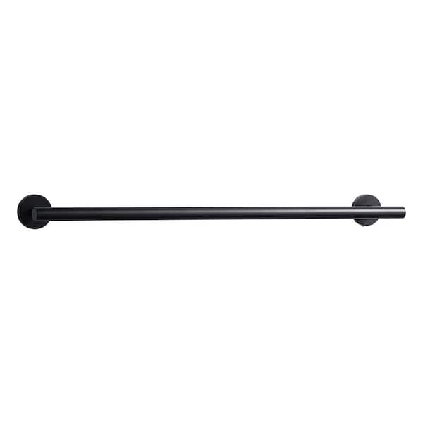 24 in. Wall Mounted Towel Bar in Matte Black