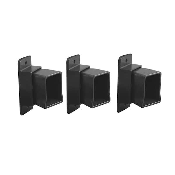 3/4 in. x 2 in. x 2 in. Heavy-Duty Pewter Aluminum Angle Fence Bracket Kit (3-Pack)