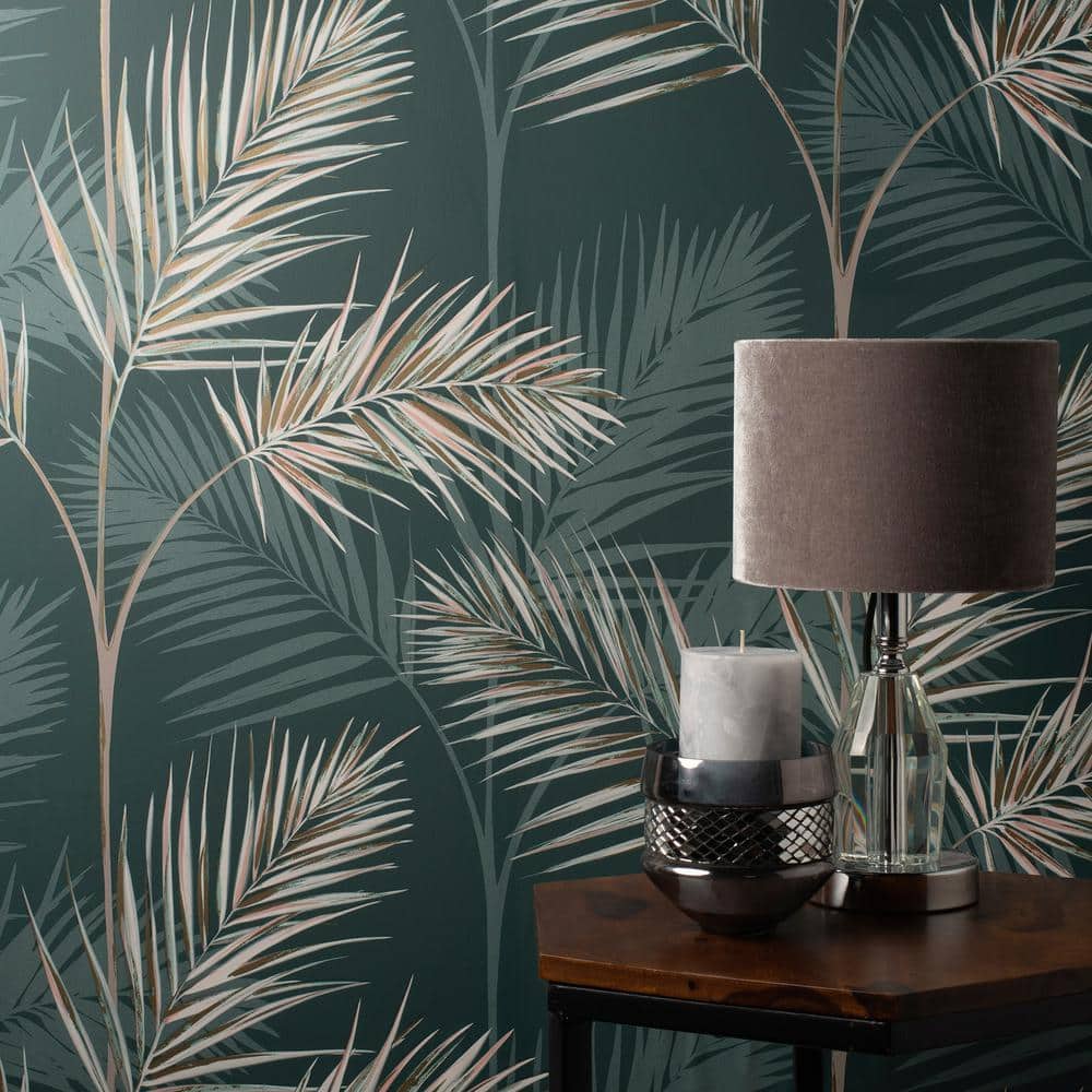 Evergreen Botanical Matte Finish Unpasted Wallpaper Roll