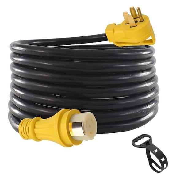 50 ft. 6 / 4 STW 50 Amp 125-Volts RV Extension Cord with 14-50P Male and SS2-50R Twist-Locking Female