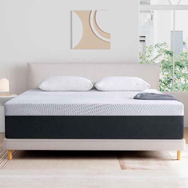 Ofanext 10 in. Medium Memory Foam Tight Top Queen Mattress, Fiberglass Free