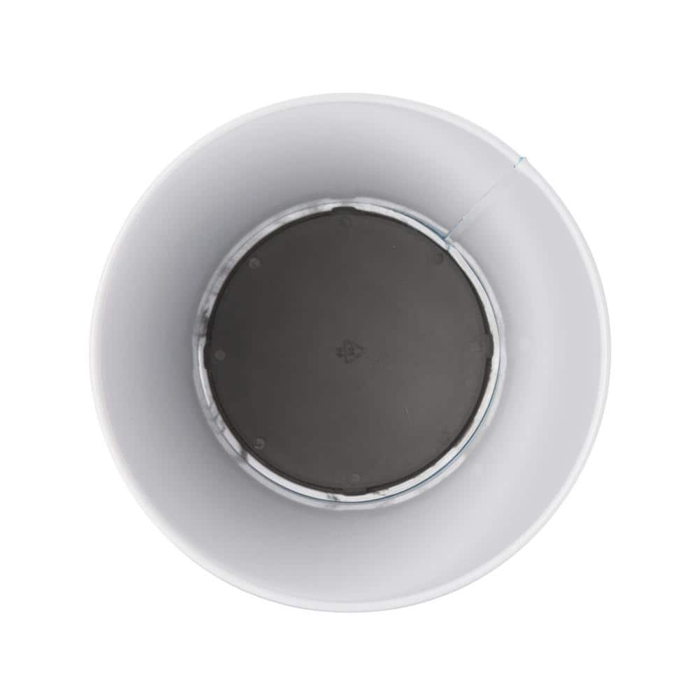 White Marble Stainless Steel Open Top Waste Basket