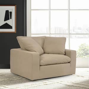 Liberty 52 in. Upholstered Chair and a Half, Sahara Brown