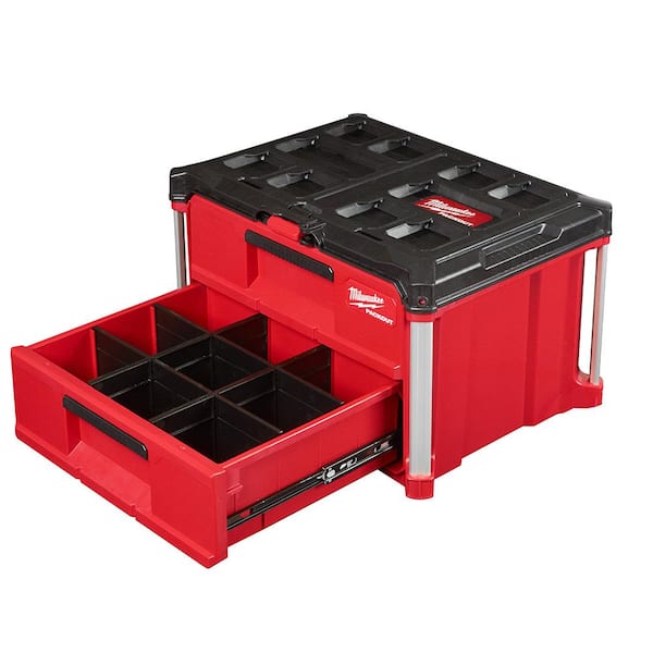 Milwaukee PACKOUT 22 in. 2-Drawer Tool Box with Metal Reinforced