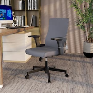 Modern Office Chair Ergonomic Fabric Computer Chair with Swivel and Tilt Brio Series in Grey