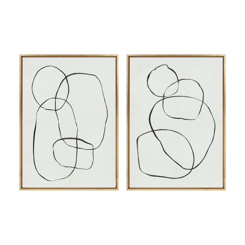 "Sylvie ""871 Modern Circles & 869 Going in Circles"" by Teju Reval of Snazzyhues 2 Piece Framed Art Print 28 in. x 38 in." price history on PriceWatchPro