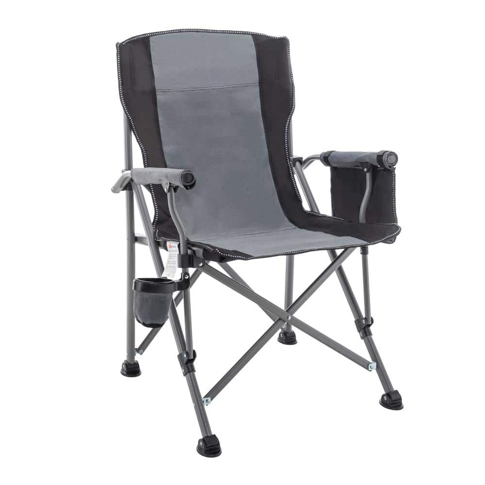 THROOT Outdoor Padded Folding Camping Chair Lawn Chair with Cup Holder ...