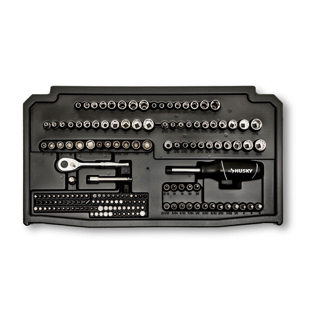 Husky 280-Piece SAE/Metric Mechanics Tool Set with Tool Box