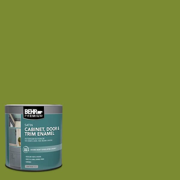 BEHR PREMIUM 1 qt. #P360-7 Sassy Grass Satin Enamel Interior/Exterior Cabinet, Door & Trim Paint
