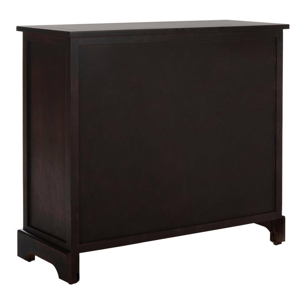 Transitional Pine Wood Storage Unit with 6 Wicker Baskets, Brown