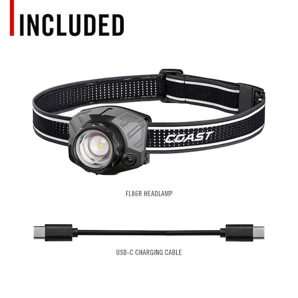 Coast FL86R 1250 Lumens LED Rechargeable Headlamp Flashlight 31069
