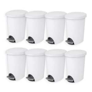2.6 Gal. Wastebasket with Lid and Base, 8-Pack