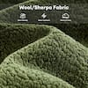 Allwex Verve 106 in. Wide Square Arm 2-Piece Modern Wool Fabric L-Shape Modular Sectional Sofa in Green with Left Chaise VerveL670