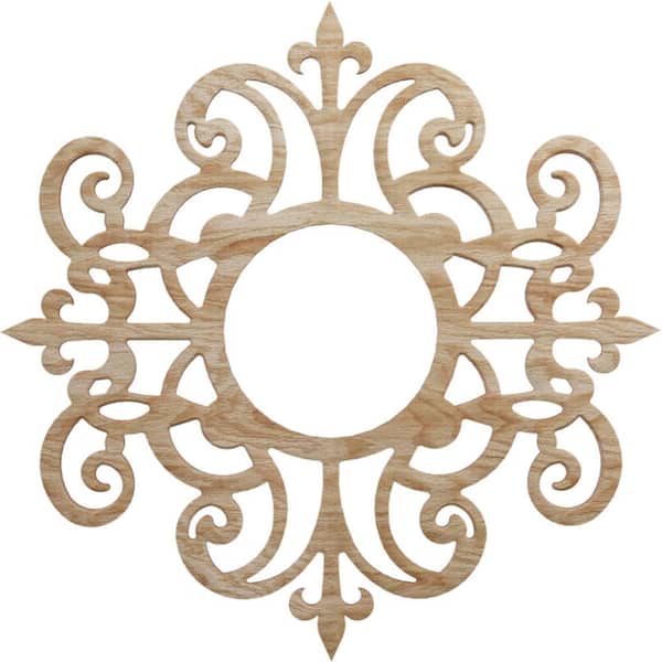 Ekena Millwork 0.375 in. x 5.875 in. x 18 in. Wood Medallion Moulding