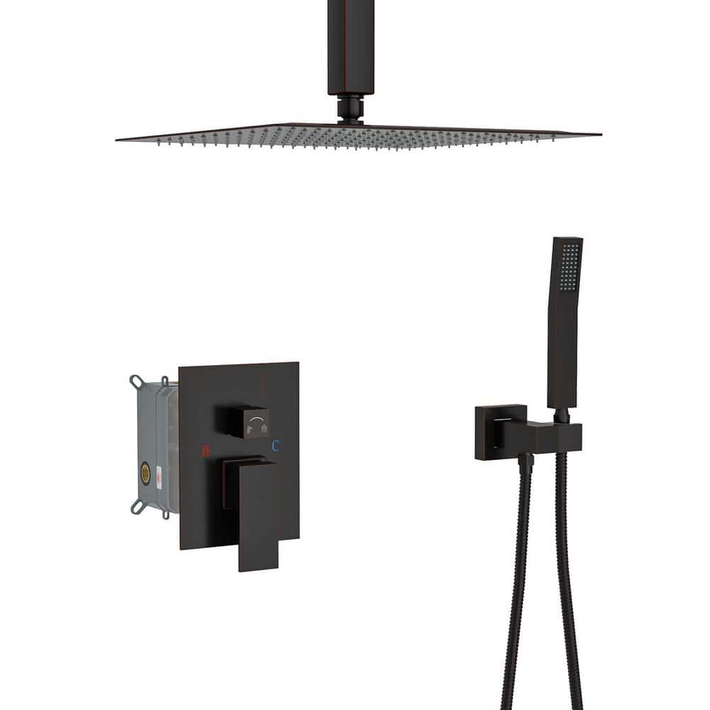 Single Handle 1-Spray Ceiling Mount Shower Faucet 1.8 GPM with Pressure Bal