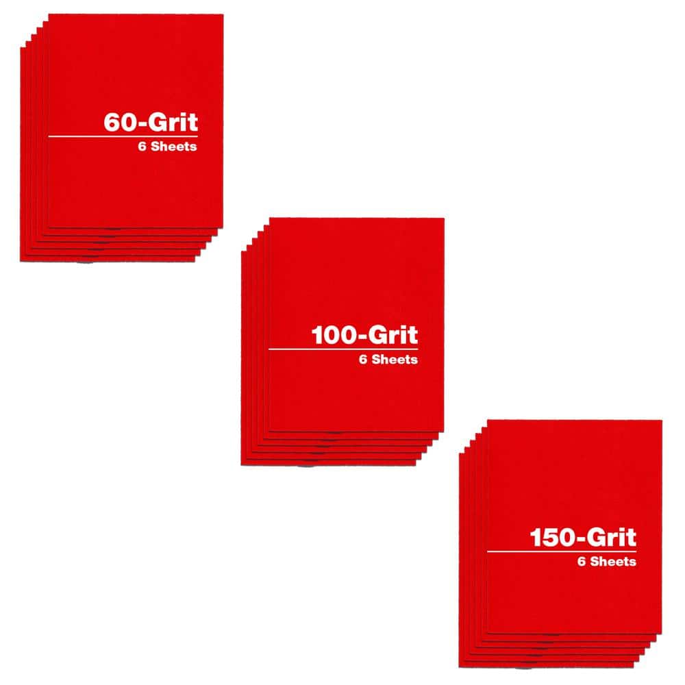 4.5 in. x 5.5 in. - Assortment (60, 100, and 150 Grit) (18-Pack) price history on PriceWatchPro