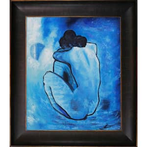 Blue Nude by Pablo Picasso Veine D'Or Bronze Scoop Framed Oil Painting Art Print 26.5 in. x 30.5 in.
