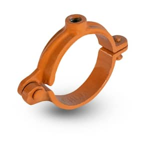 4 in. Hinged Split Ring Pipe Hanger in Copper Epoxy Coated Iron