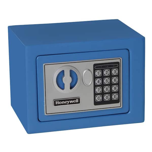 Honeywell 0.17 cu. ft. Small Steel Security Safe with Programmable Digital Lock, Blue