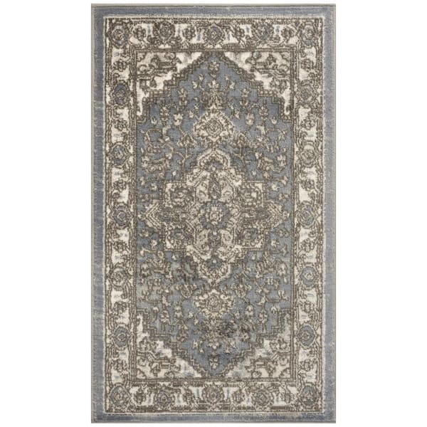 Nourison Concerto Blue 2 ft. x 4 ft. Center medallion Transitional Area Rug