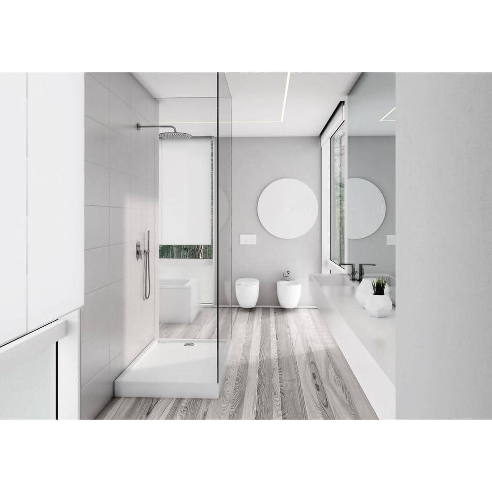 Jamaica 48" x 36" White Rectangular Shower Base