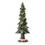 20 in. H Resin Christmas Red Berry Table Tree Decor