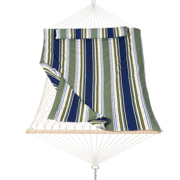 Atesun 12 ft. Portable Hammock With Detachable Pad and Pillow, Blue&Aqua