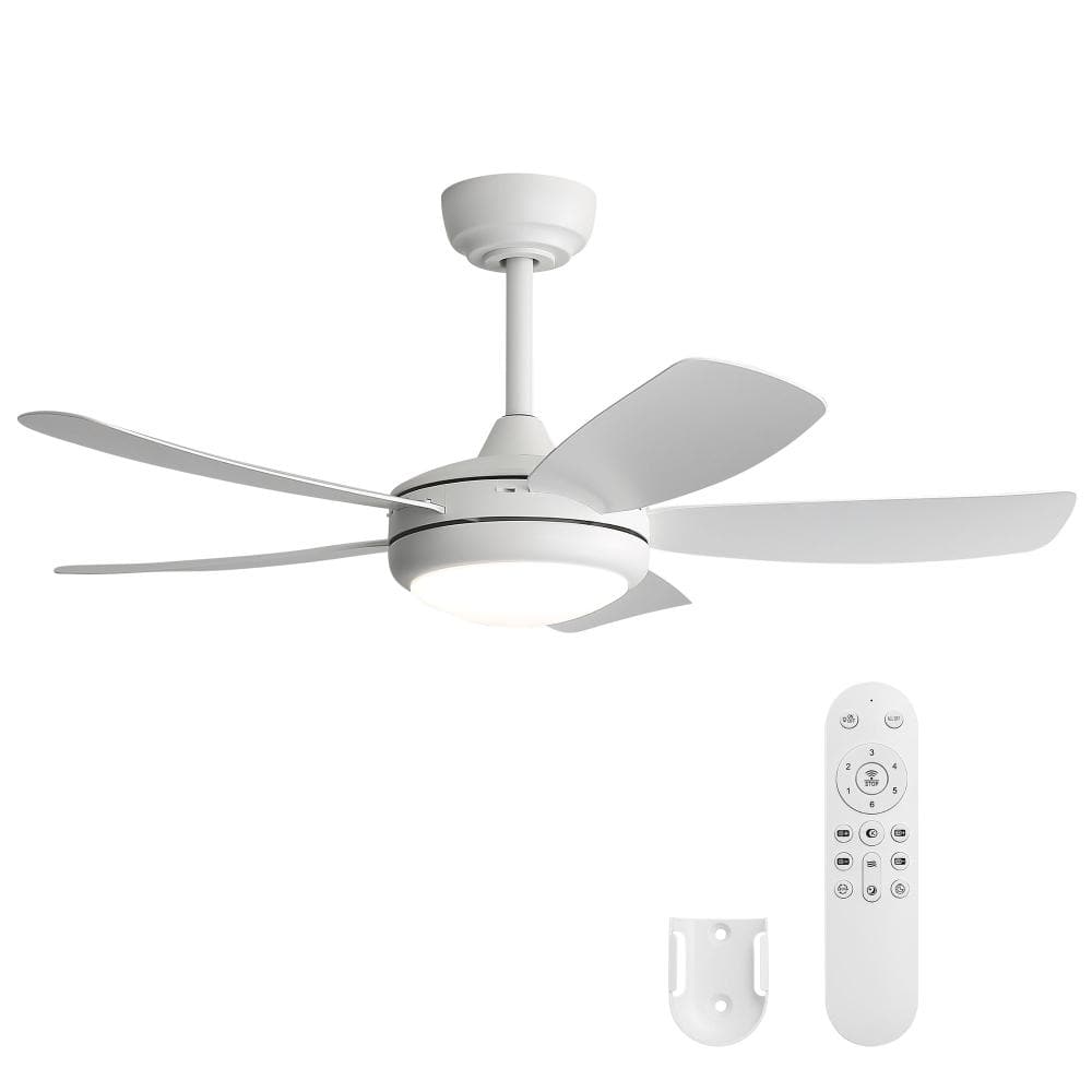42 in. White Quiet DC Motor Ceiling Fans with Light, Installation Reversible Ceiling Fan with Remote Control price history on PriceWatchPro