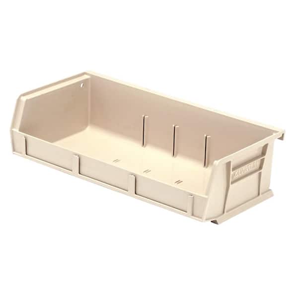 Ultra Series 1.54 qt. Stack and Hang Bin in Ivory (8-Pack)