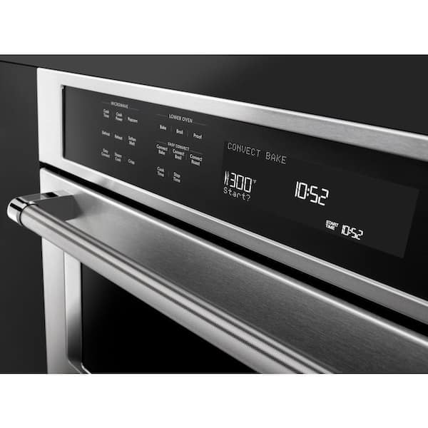 KitchenAid 27 Combination Wall Oven with Even-Heat True Convection in Black Stainless