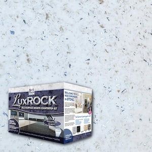 Lux Rock Solid Surface Granite Countertop Kit - 40 sq. ft. - Platinum White